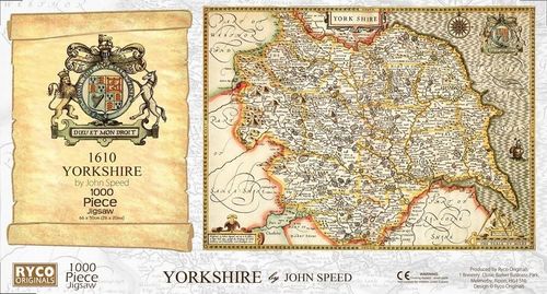 Yorkshire Historical Map 1000 Piece Jigsaw Puzzle (1610)