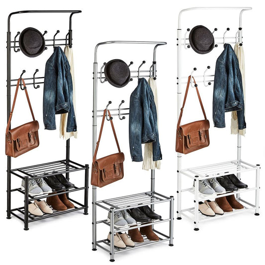 Multi Functional Coat Rack and stand With Shoe Rack Storage Solution